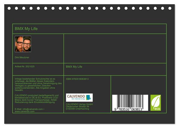Produktbild: BMX My Life (Tischkalender 2026 DIN A5 quer), CALVENDO Monatskalender