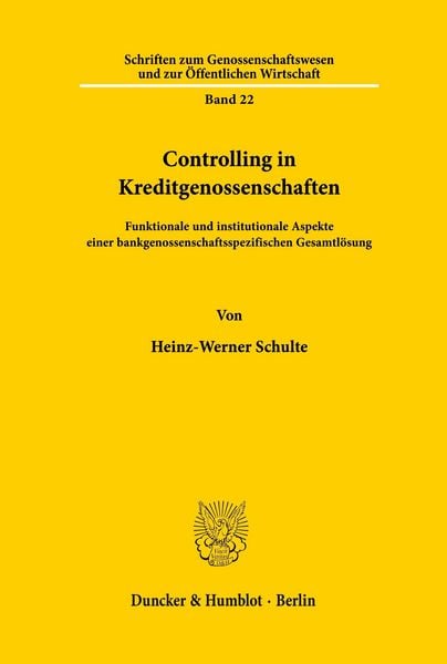 Produktbild: Controlling in Kreditgenossenschaften.