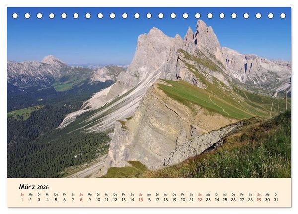 Produktbild: S&uuml;dtirol - Zwischen Ortler und Dolomiten (Tischkalender 2026 DIN A5 quer), CALVENDO Monatskalender