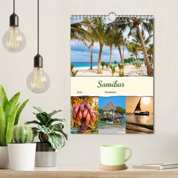 Produktbild: Sansibar - Reiseplaner (Wandkalender 2026 DIN A4 hoch), CALVENDO Monatskalender