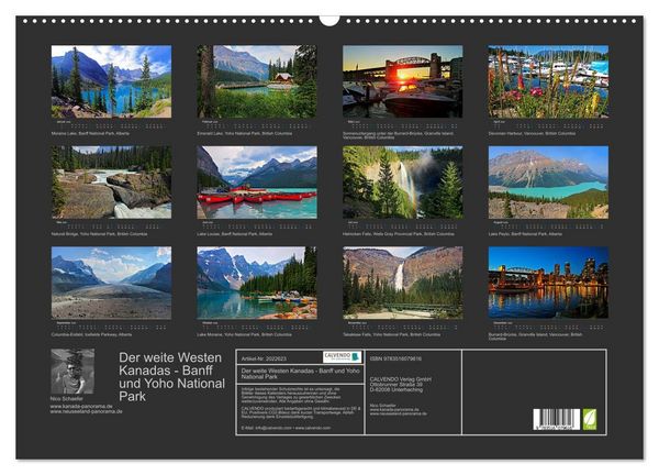 Produktbild: Der weite Westen Kanadas - Banff und Yoho National Park (Wandkalender 2026 DIN A2 quer), CALVENDO Monatskalender