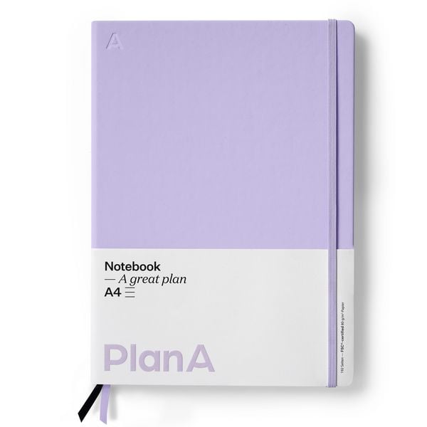 Produktbild: Notizbuch A4 Hardcover Liniert Mauve Purple