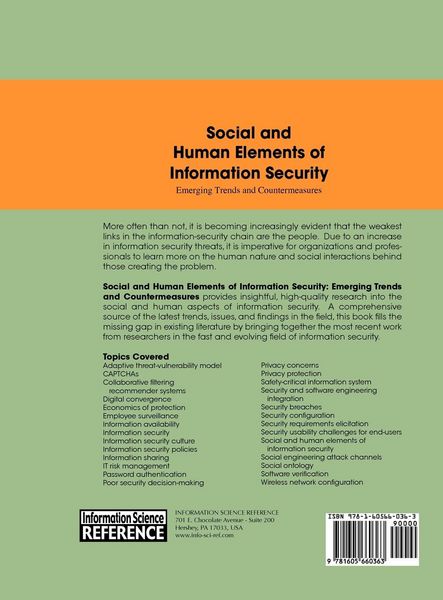 Produktbild: Social and Human Elements of Information Security