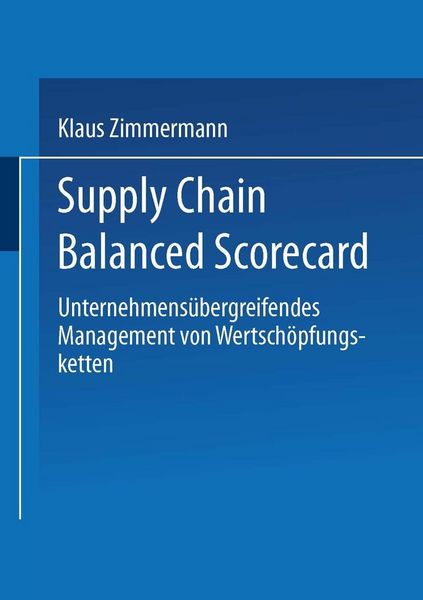 Produktbild: Supply Chain Balanced Scorecard