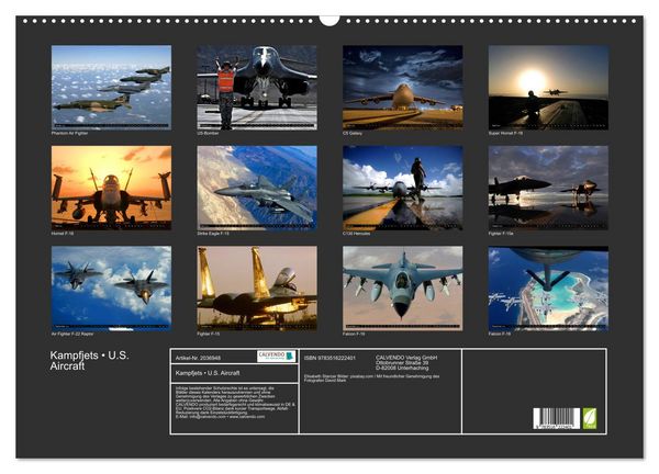 Produktbild: Kampfjets &bull; U.S. Aircraft (Wandkalender 2026 DIN A2 quer), CALVENDO Monatskalender