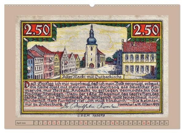 Produktbild: Gruss aus Insterburg - Historische Stadtansichten (hochwertiger Premium Wandkalender 2026 DIN A2 quer), Kunstdruck in Hochglanz