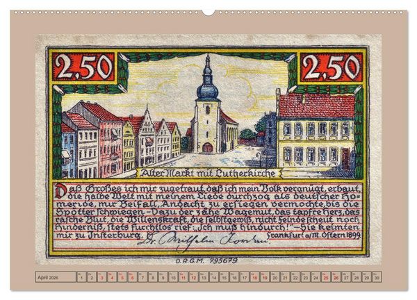 Produktbild: Gruss aus Insterburg - Historische Stadtansichten (Wandkalender 2026 DIN A2 quer), CALVENDO Monatskalender