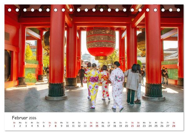 Produktbild: Unterwegs in Japan (Tischkalender 2026 DIN A5 quer), CALVENDO Monatskalender