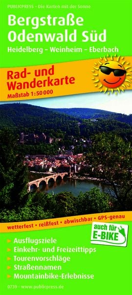 Bergstraße Odenwald Süd, Heidelberg - Weinheim - Eberbach, Sonstige von , KOMPASS freytag und berndt, 9783747307397