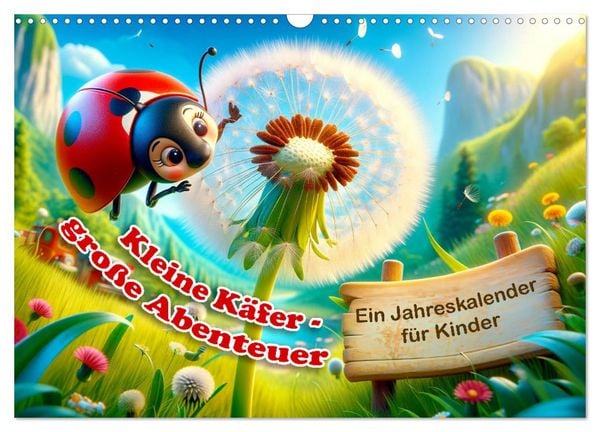 Produktbild: Kleine K&auml;fer, gro&szlig;e Abenteuer: Ein Jahreskalender f&uuml;r Kinder (Wandkalender 2026 DIN A3 quer), CALVENDO Monatskalender