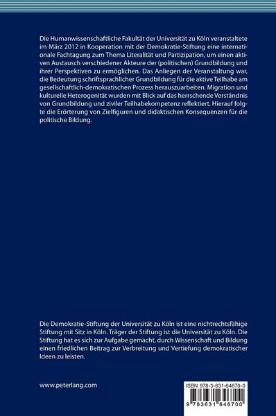 Produktbild: Literalit&auml;t und Partizipation