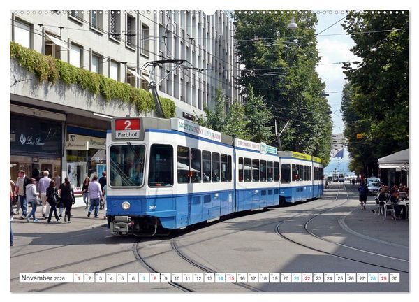 Produktbild: Die Z&uuml;rcher Tram (Wandkalender 2026 DIN A2 quer), CALVENDO Monatskalender