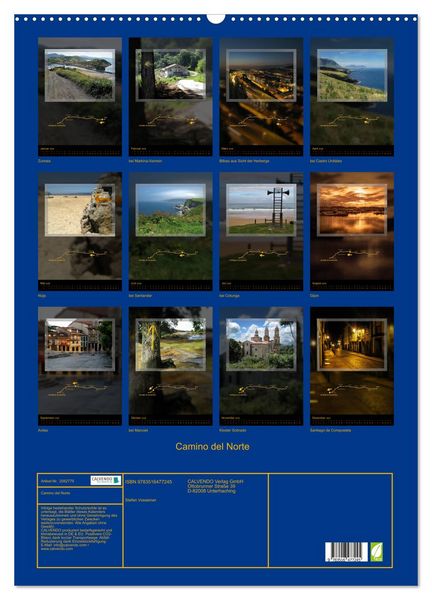 Produktbild: Camino del Norte (Wandkalender 2026 DIN A2 hoch), CALVENDO Monatskalender