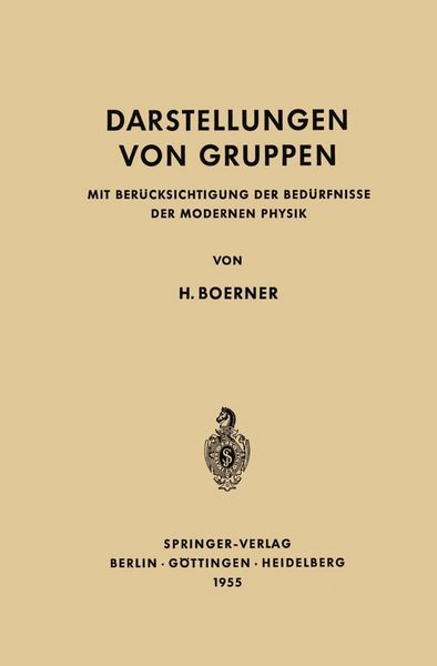 Produktbild: Darstellungen von Gruppen