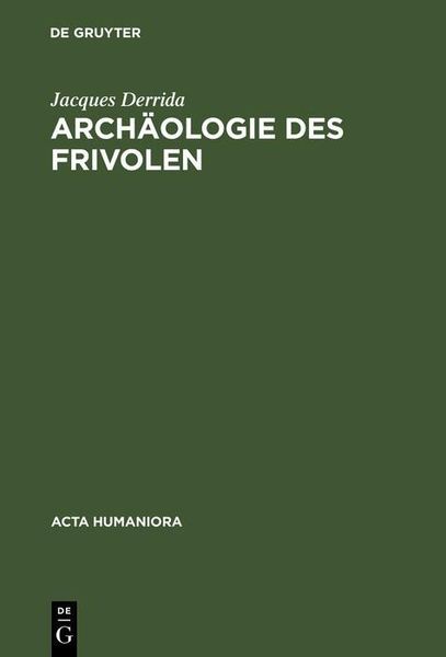 Produktbild: Arch&auml;ologie des Frivolen