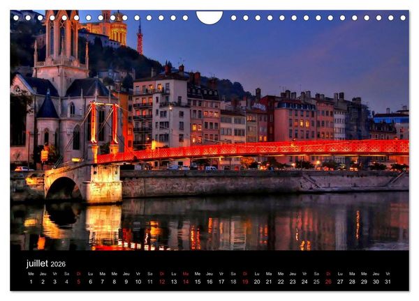 Produktbild: Lyon Magie de la lumi&egrave;re (Calendrier mural 2026 DIN A4 vertical), CALVENDO calendrier mensuel
