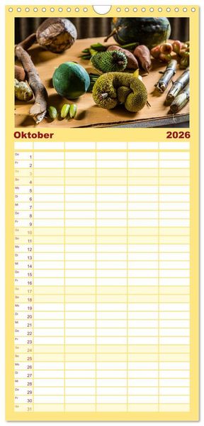 Produktbild: Familienplaner 2026 - Fr&uuml;chte der Karibik mit 5 Spalten (Wandkalender, 21 x 45 cm) CALVENDO