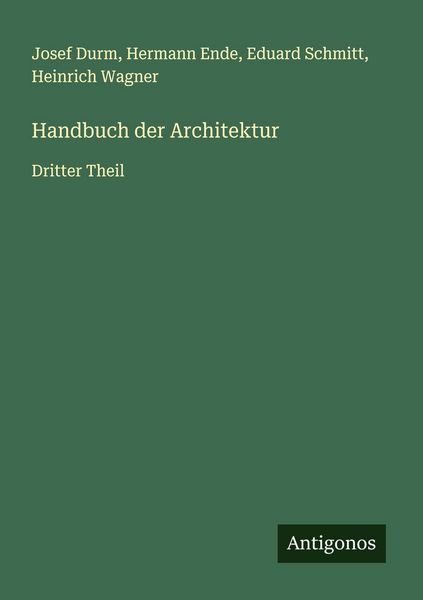 Produktbild: Handbuch der Architektur