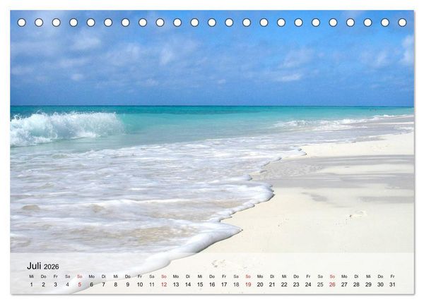 Produktbild: S&uuml;dseetr&auml;ume. Paradiese im Pazifik (Tischkalender 2026 DIN A5 quer), CALVENDO Monatskalender