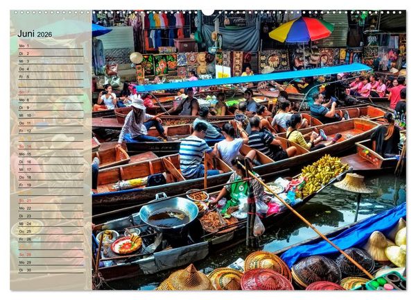 Produktbild: Bangkok - K&ouml;nigreich Thailand (hochwertiger Premium Wandkalender 2026 DIN A2 quer), Kunstdruck in Hochglanz