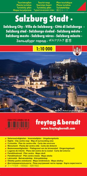 Produktbild: Salzburg Stadt, Stadtplan 1:10.000, Touristenplan