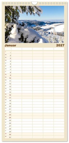 Produktbild: Familienplaner 2027 - Sauerland - Land der tausend Berge mit 5 Spalten (Wandkalender, 21 x 45 cm) CALVENDO