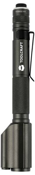 Produktbild: TOOLCRAFT Penlight mit roter Laserpointer mit G&uuml;rtelclip batteriebetrieben 150 lm 1.16 h 57 g