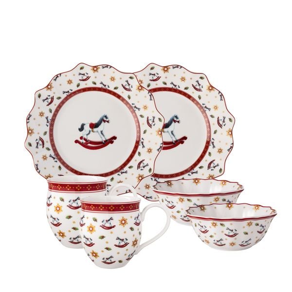Villeroy & Boch Toy's Delight Frühstücks-Set für 2 Schaukelpferd, 6tlg