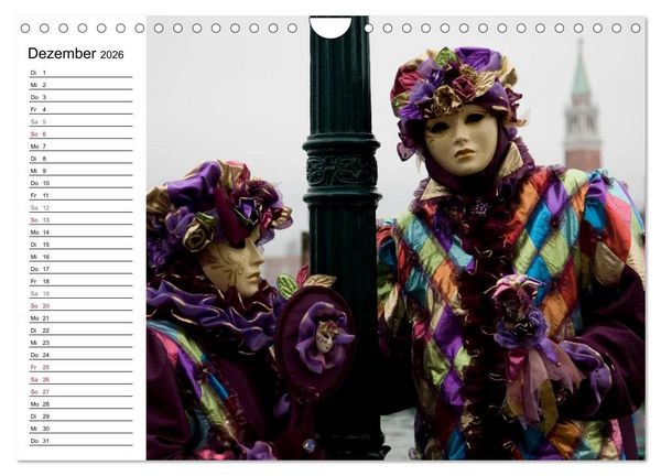 Produktbild: Carnevale di Venezia 2026 (Wandkalender 2026 DIN A4 quer), CALVENDO Monatskalender