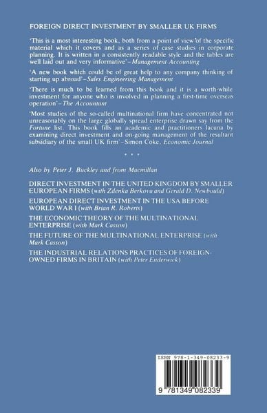 Produktbild: Foreign Direct Investment by Smaller UK Firms: The Success and Failure of First-Time Investors Abroad