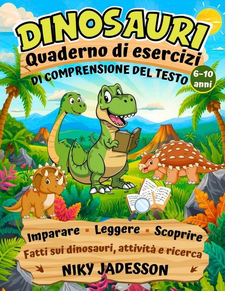 Produktbild: Dinosauri Quaderno di esercizi di comprensione del testo