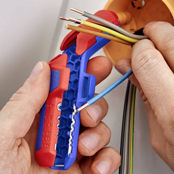 Produktbild: Knipex 16 95 03 SB ErgoStrip&reg; PV Abmantelungswerkzeug Abmantelungsmesser Geeignet f&uuml;r Rundkabel, Solarkabel 4 bis 6 mm