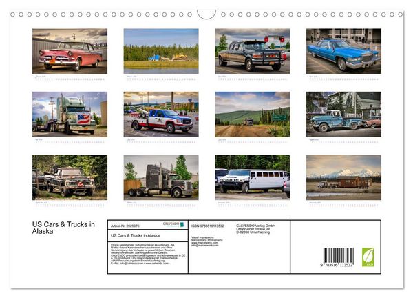 Produktbild: US Cars & Trucks in Alaska (Wandkalender 2026 DIN A3 quer), CALVENDO Monatskalender