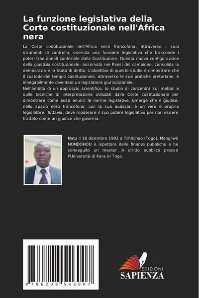 Produktbild: La funzione legislativa della Corte costituzionale nell'Africa nera