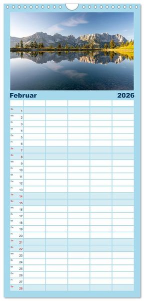 Produktbild: Familienplaner 2026 - Seen in &Ouml;sterreich mit 5 Spalten (Wandkalender, 21 x 45 cm) CALVENDO