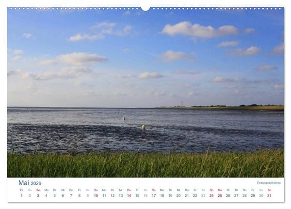 Produktbild: Ebbe und Watt 2026. Impressionen von der Nordseek&uuml;ste (Wandkalender 2026 DIN A2 quer), CALVENDO Monatskalender