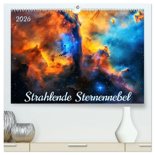 Produktbild: Strahlende Sternennebel (hochwertiger Premium Wandkalender 2026 DIN A2 quer), Kunstdruck in Hochglanz
