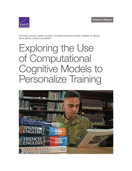 Produktbild: Exploring the Use of Computational Cognitive Models to Personalize Training