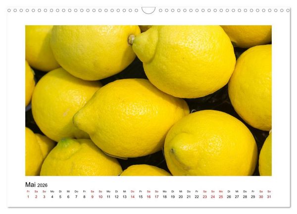 Produktbild: Frisches Obst - Mit leckeren Fr&uuml;chten und Vitaminen gesund durchs Jahr! (Wandkalender 2026 DIN A3 quer), CALVENDO Monatskalender