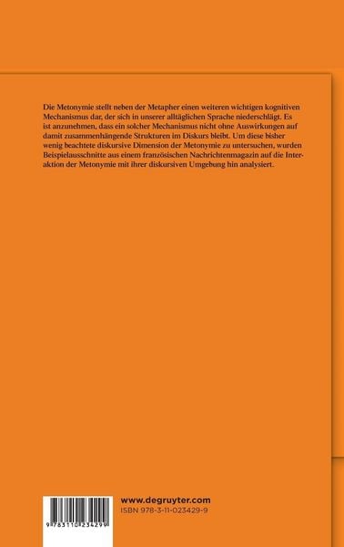 Produktbild: Metonymie und Diskurskontinuit&auml;t im Franz&ouml;sischen