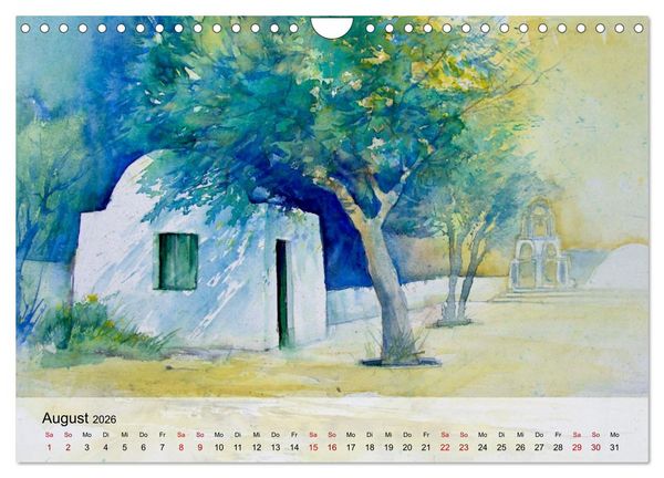 Produktbild: Aquarell auf Reisen - mit Eckard Funck (Wandkalender 2026 DIN A4 quer), CALVENDO Monatskalender