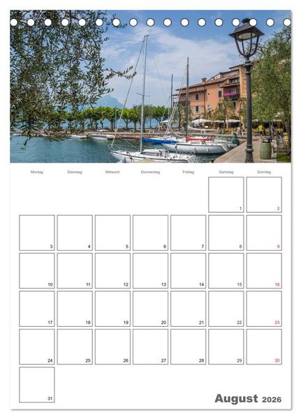 Produktbild: GARDASEE Terminplaner (Tischkalender 2026 DIN A5 hoch), CALVENDO Monatskalender