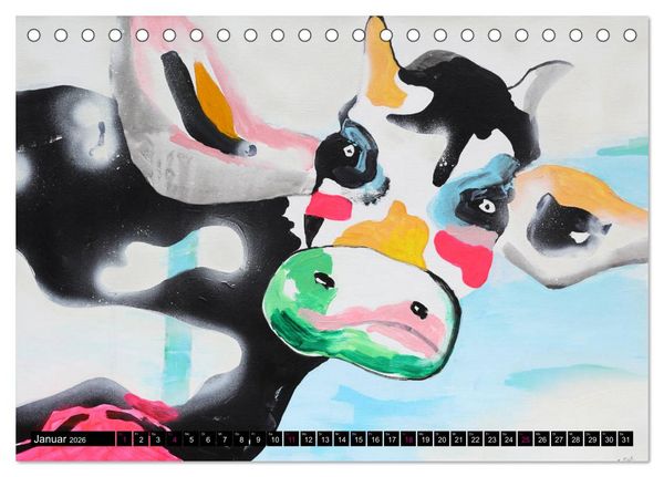 Produktbild: Kuhkalender (Tischkalender 2026 DIN A5 quer), CALVENDO Monatskalender