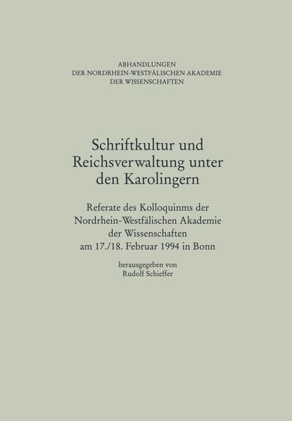 Produktbild: Schriftkultur und Reichsverwaltung unter den Karolingern