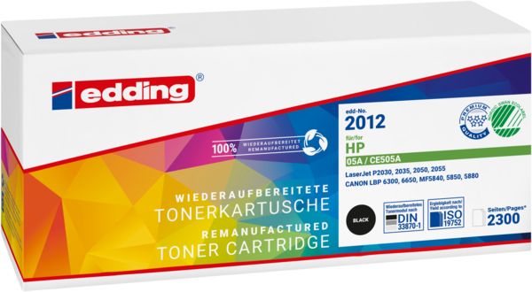 Edding Toner ersetzt HP 05A, CE505A Kompatibel Schwarz 2300 Seiten EDD-2012 18-2012
