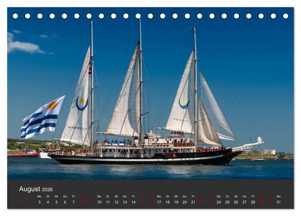 Produktbild: Windjammer-Regatta - Tall Ships Atlantic Challenge (Tischkalender 2026 DIN A5 quer), CALVENDO Monatskalender