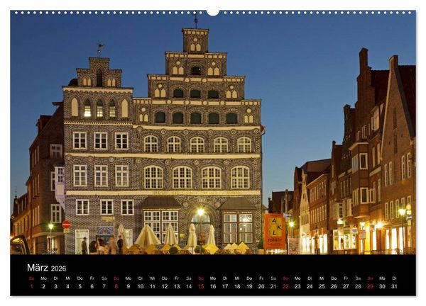 Produktbild: Hansestadt L&uuml;neburg und L&uuml;neburger Heide (hochwertiger Premium Wandkalender 2026 DIN A2 quer), Kunstdruck in Hochglanz