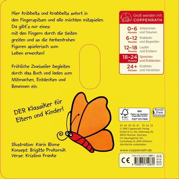 Produktbild: Kribbel-Krabbel: Mein lustiges Fingerspielbuch