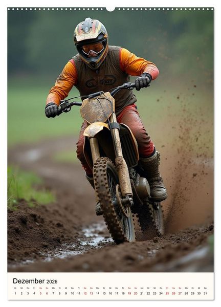Produktbild: Kickstart the Year - Dirt, Speed und Adrenalin (hochwertiger Premium Wandkalender 2026 DIN A2 hoch), Kunstdruck in Hochglanz