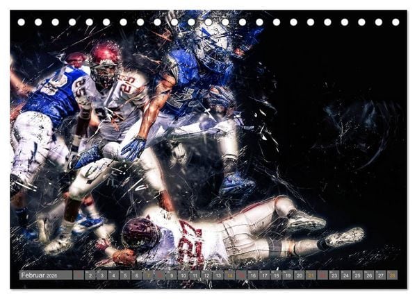 Produktbild: American Football - so cool (Tischkalender 2026 DIN A5 quer), CALVENDO Monatskalender
